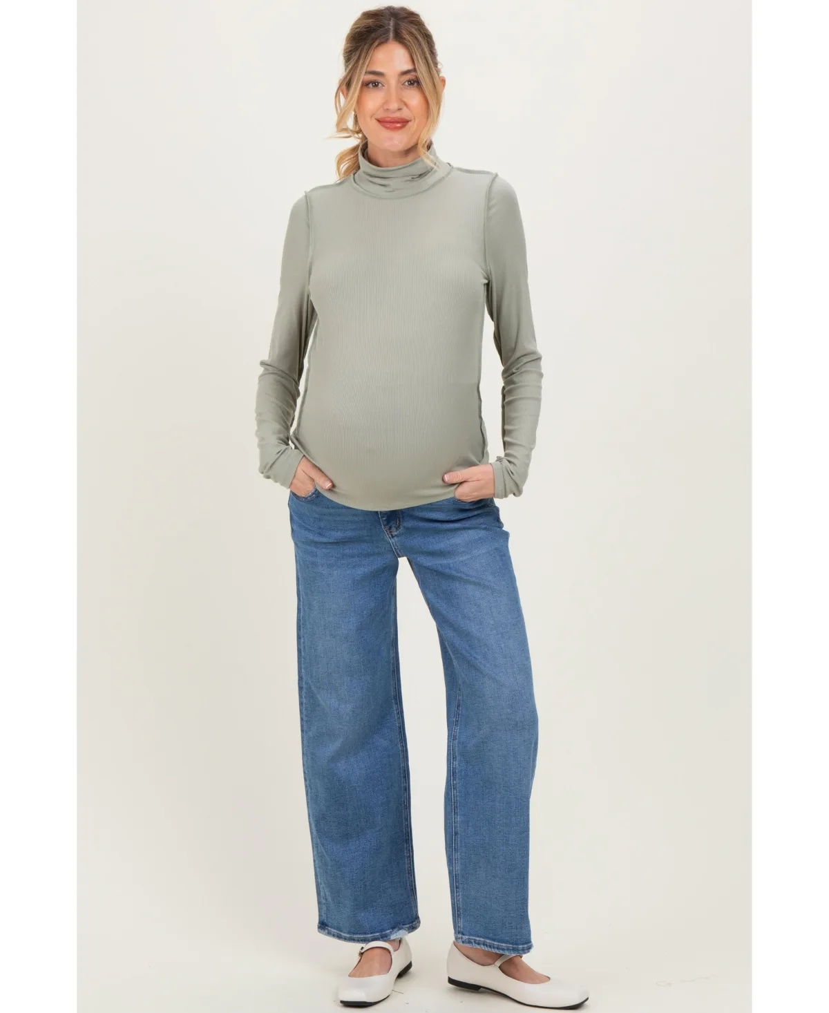 Ankle Wide Leg Jeans by PinkBlush