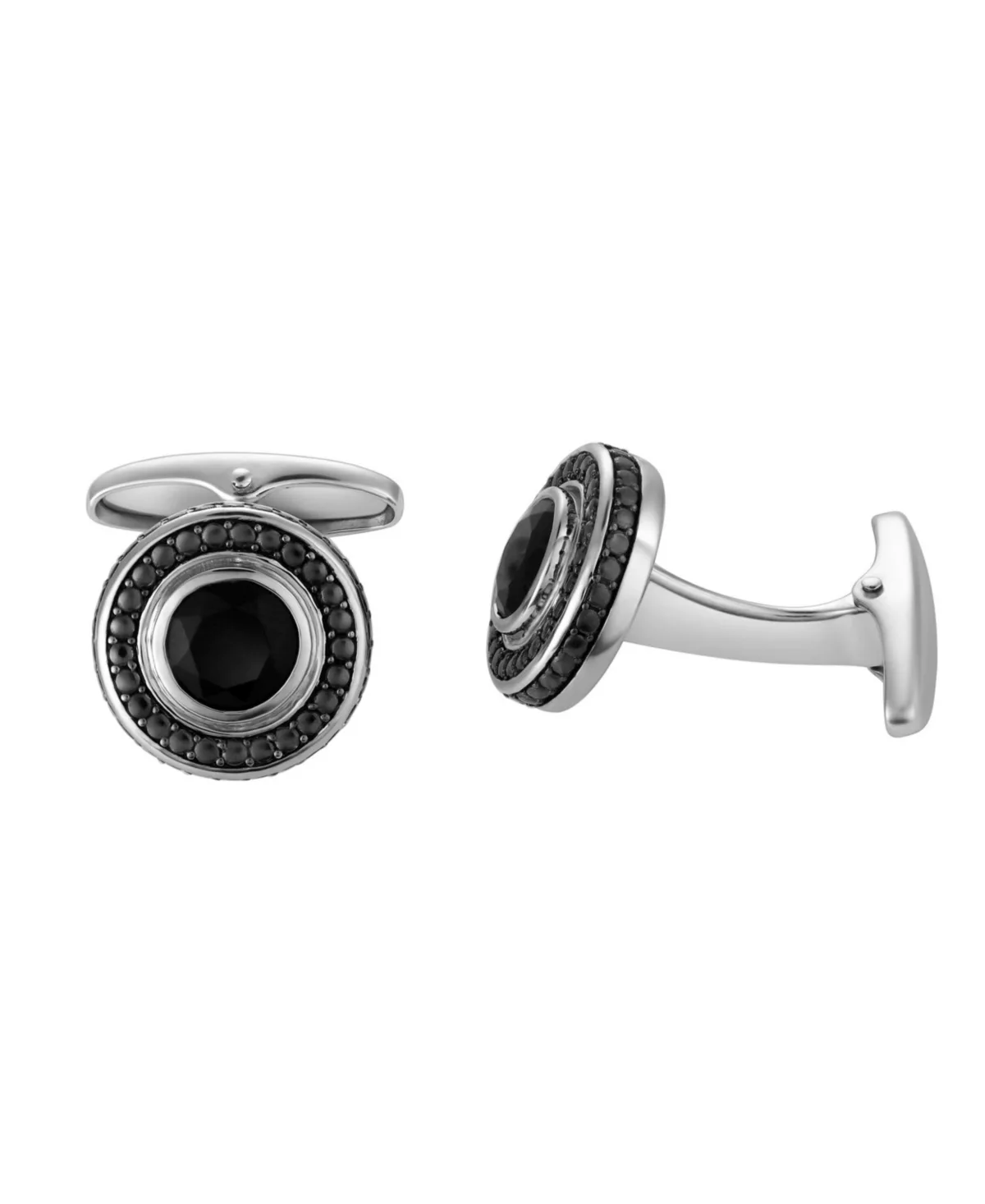Shogun Black Spinel Octagon Cufflinks (1.60 ct. t.w.) in 925 Sterling Silver by Luvmyjewelry