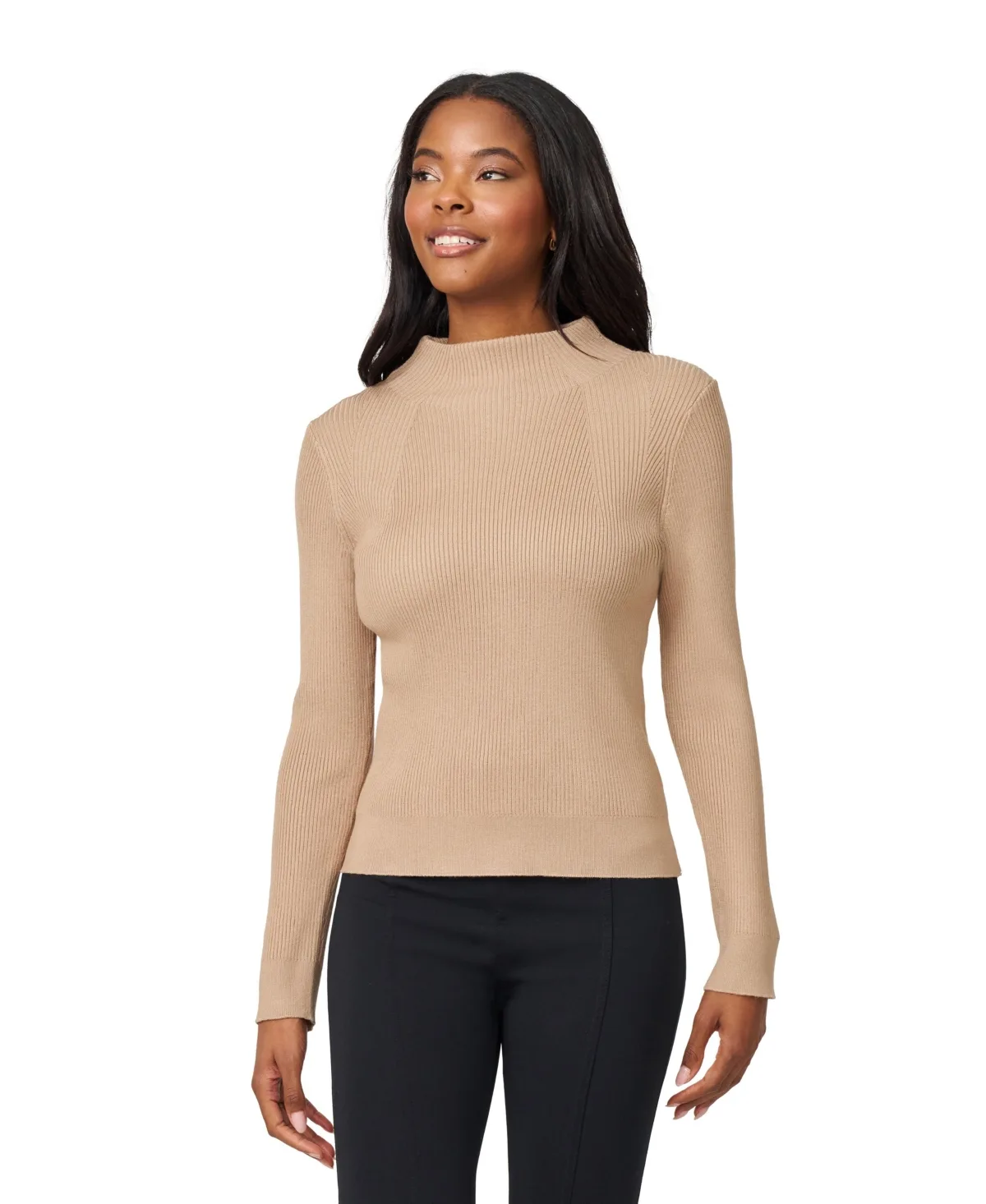 Melissa Mock-Neck Rib-Knit Sweater by PAIGE