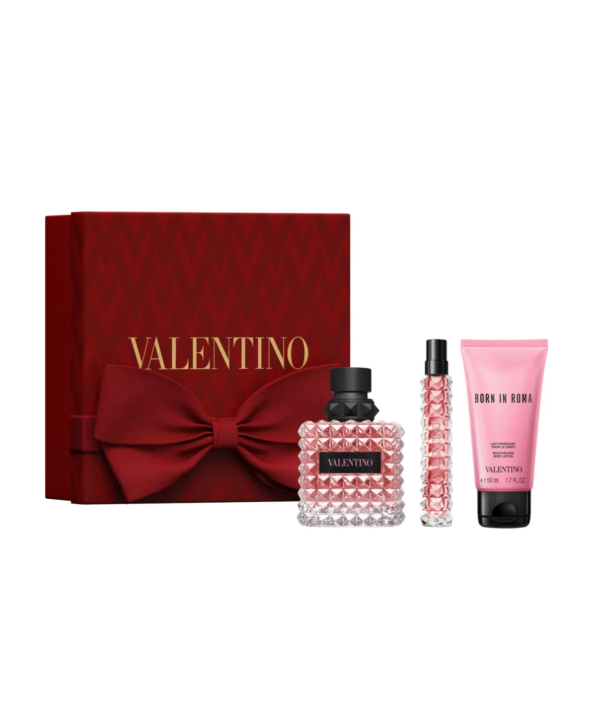 Donna Born in Roma Eau De Parfum Holiday Fragrance Gift Set with Body Lotion by Valentino