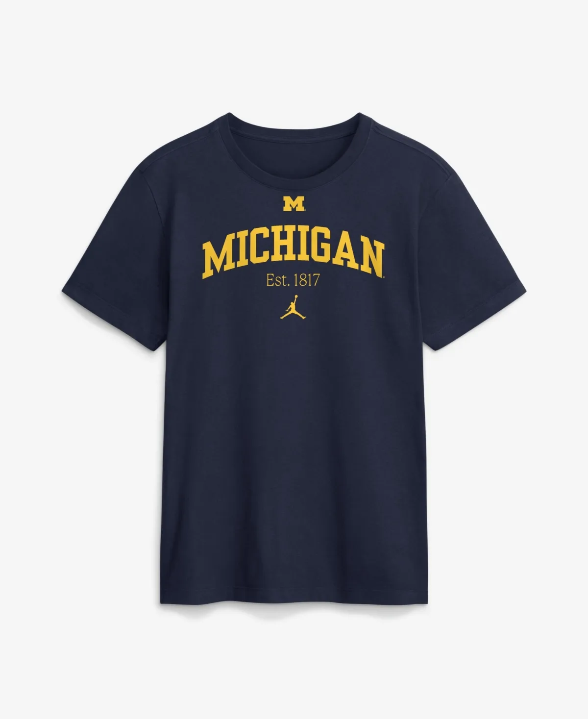 Michigan Wolverines Academic Arch Screen-Print Cotton T-Shirt by Jordan