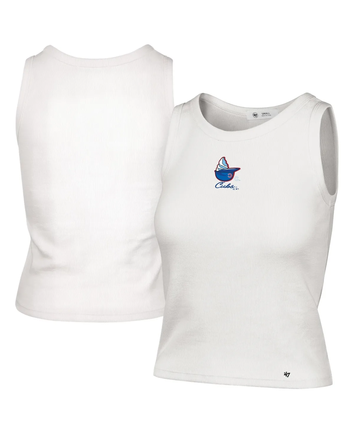 Chicago Cubs Single Swirl Ribbed Baby Tank Top by 47 Brand