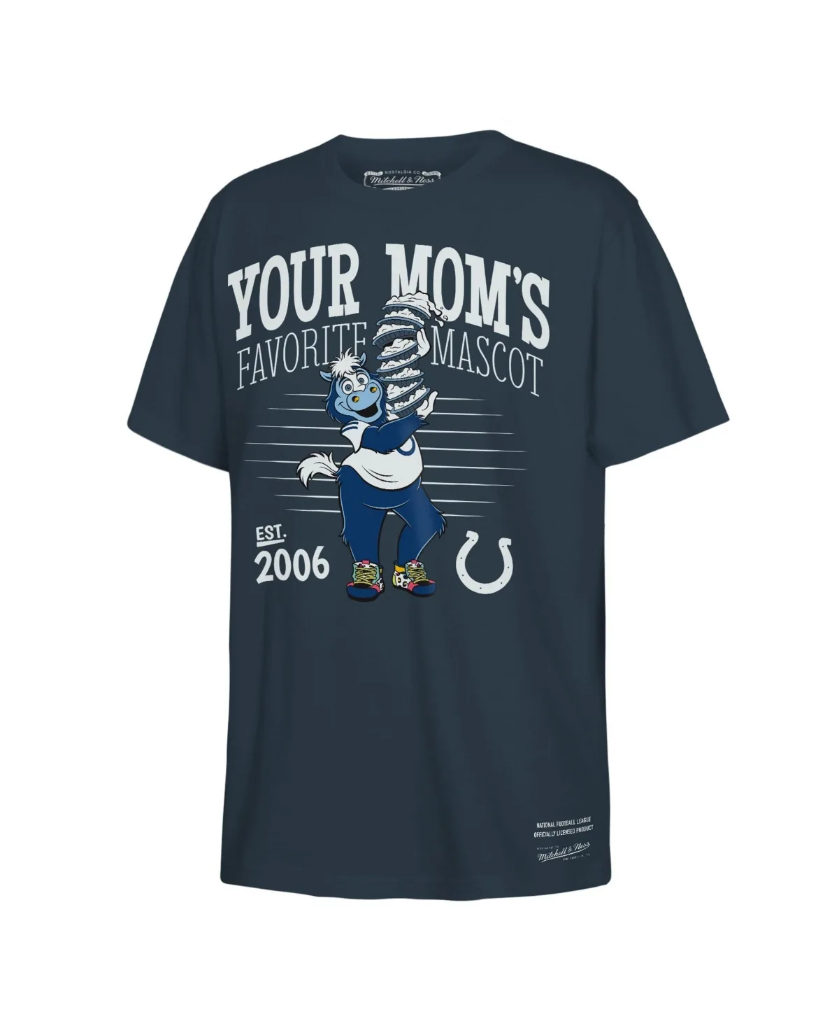 Mascot Pie Stack Screen Print Graphics T-Shirt by Mitchell & Ness
