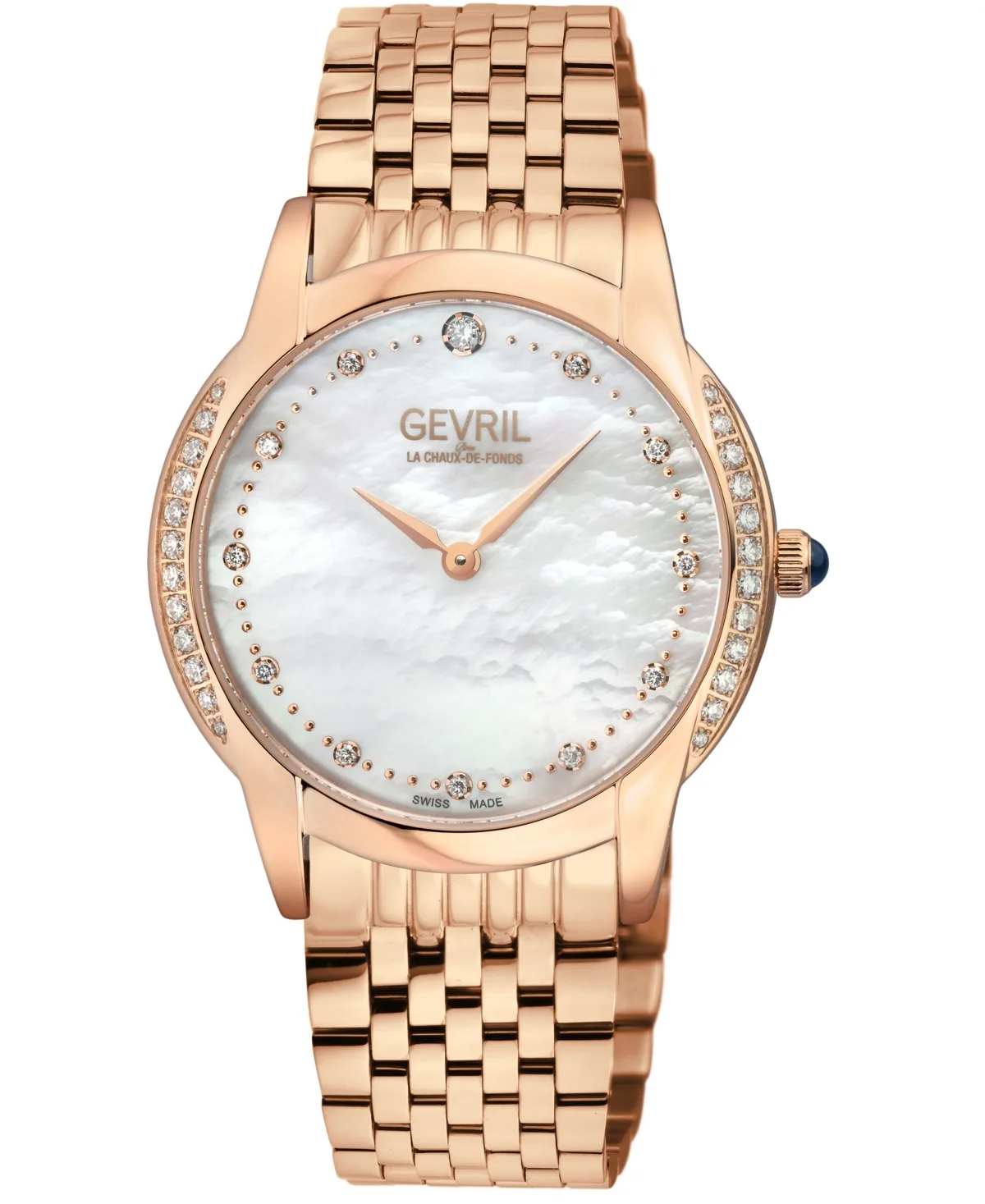Airolo Rose Stainless Steel Watch 36mm by Gevril