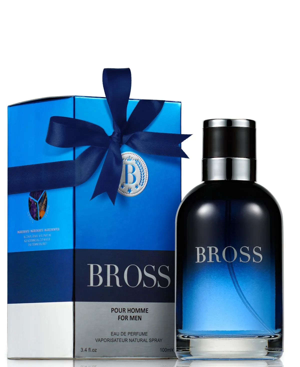 Bross Eau De Parfum Spray - 3.4 oz by Lovery
