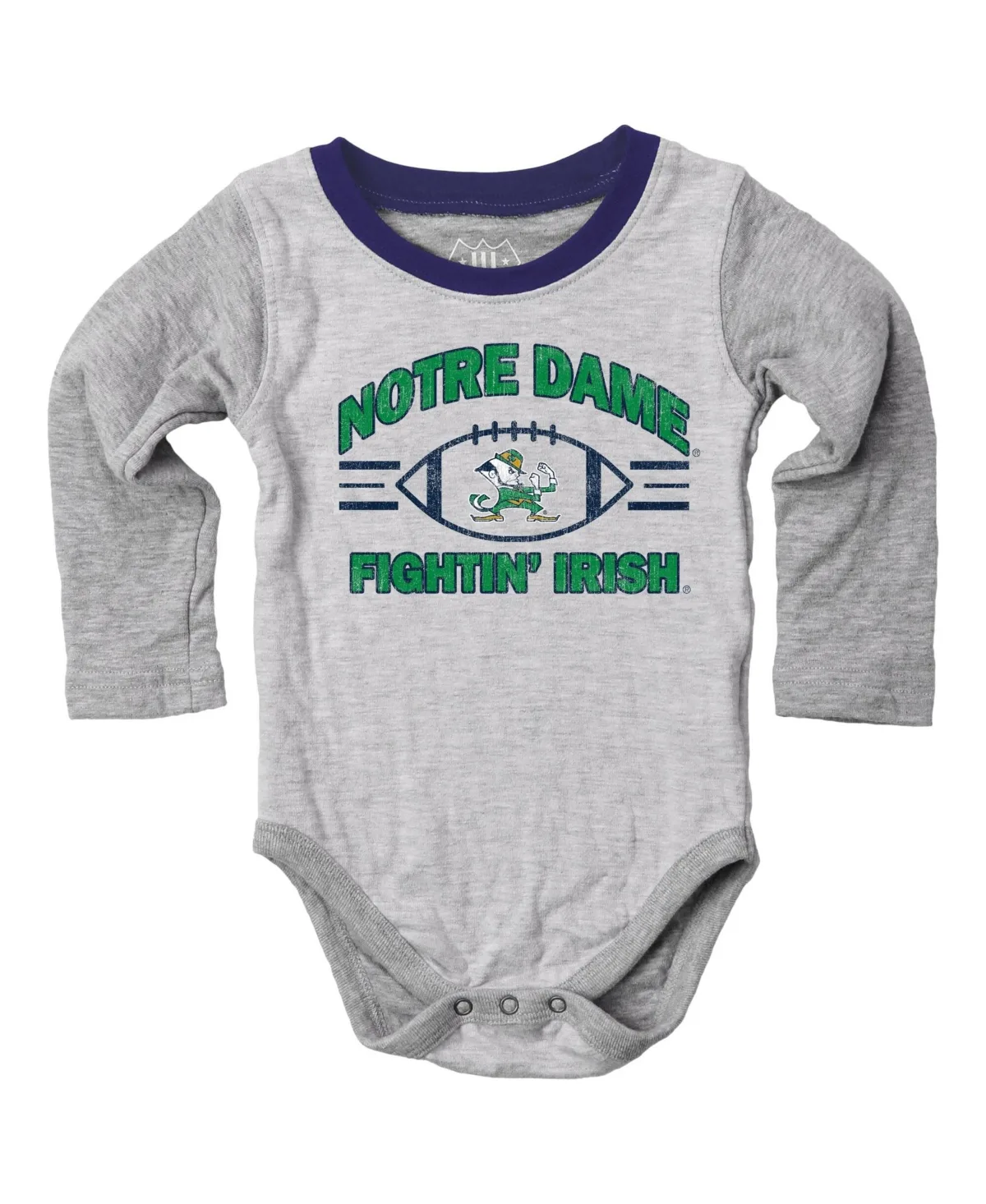 Notre Dame Fighting Irish Long-Sleeve Jie Bodysuit and Sweatpants, 2-Piece Set by Wes & Willy