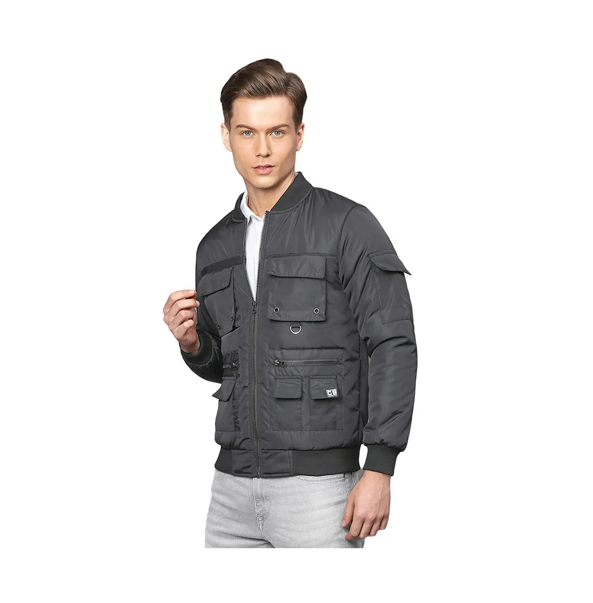 Zip-Front Jacket with Flap Pocket by Campus Sutra