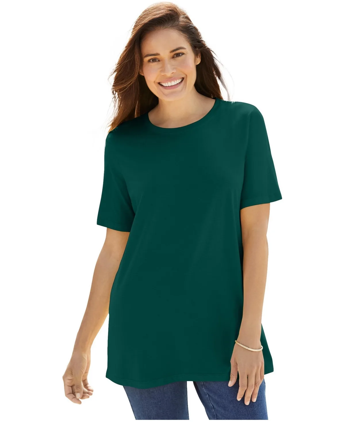 Within Perfect Short-Sleeve Crewneck Tee by Woman Within
