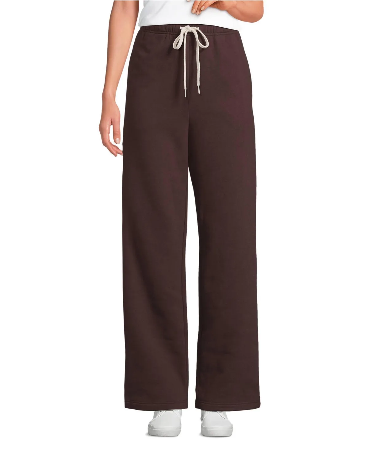 Serious Sweats High Rise Relaxed Straight Leg Pants - Set Bottom by Lands' End