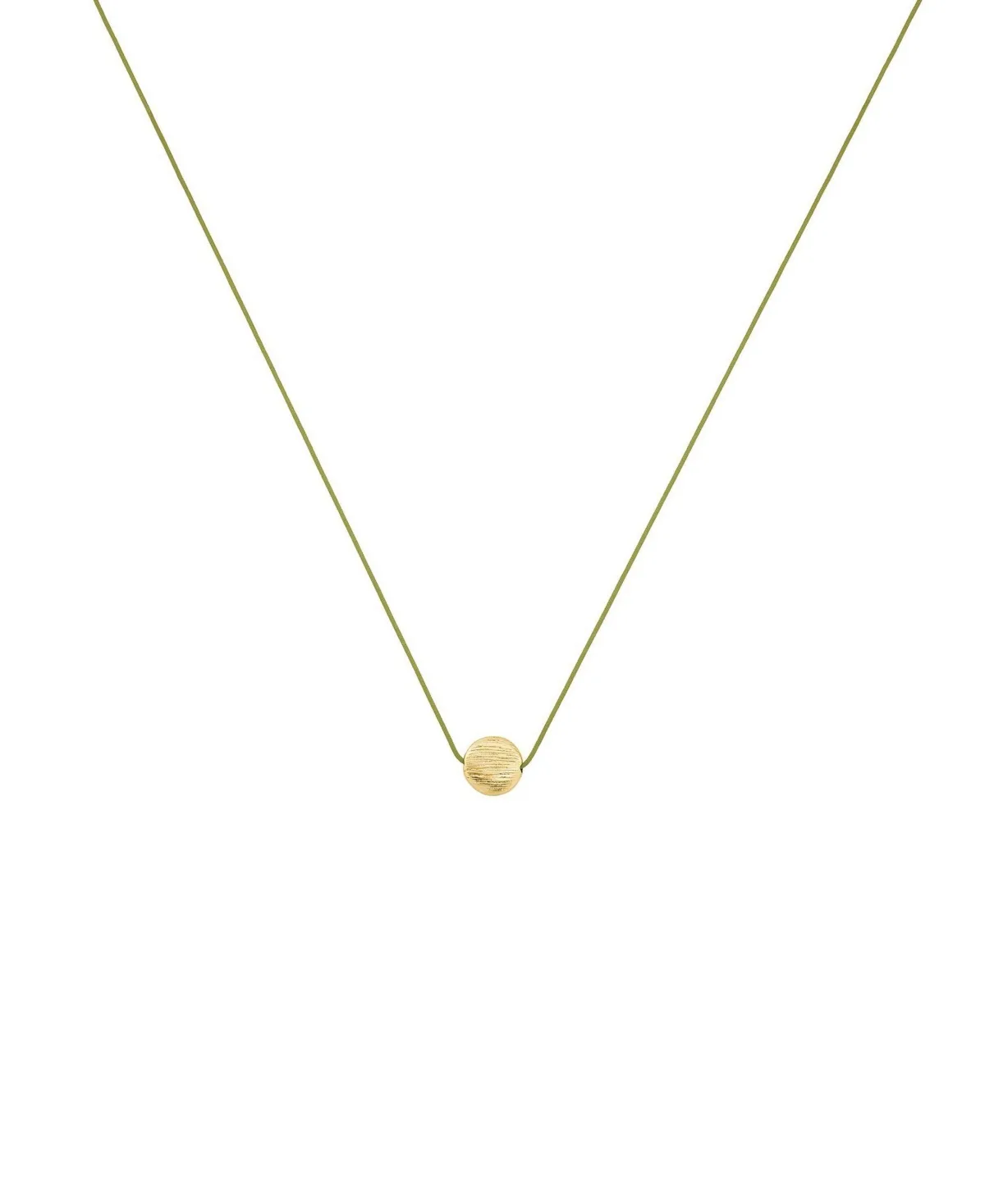 Lana Circular Pendant String Necklace 14k Gold Plated Minimalist Piece by Chloé