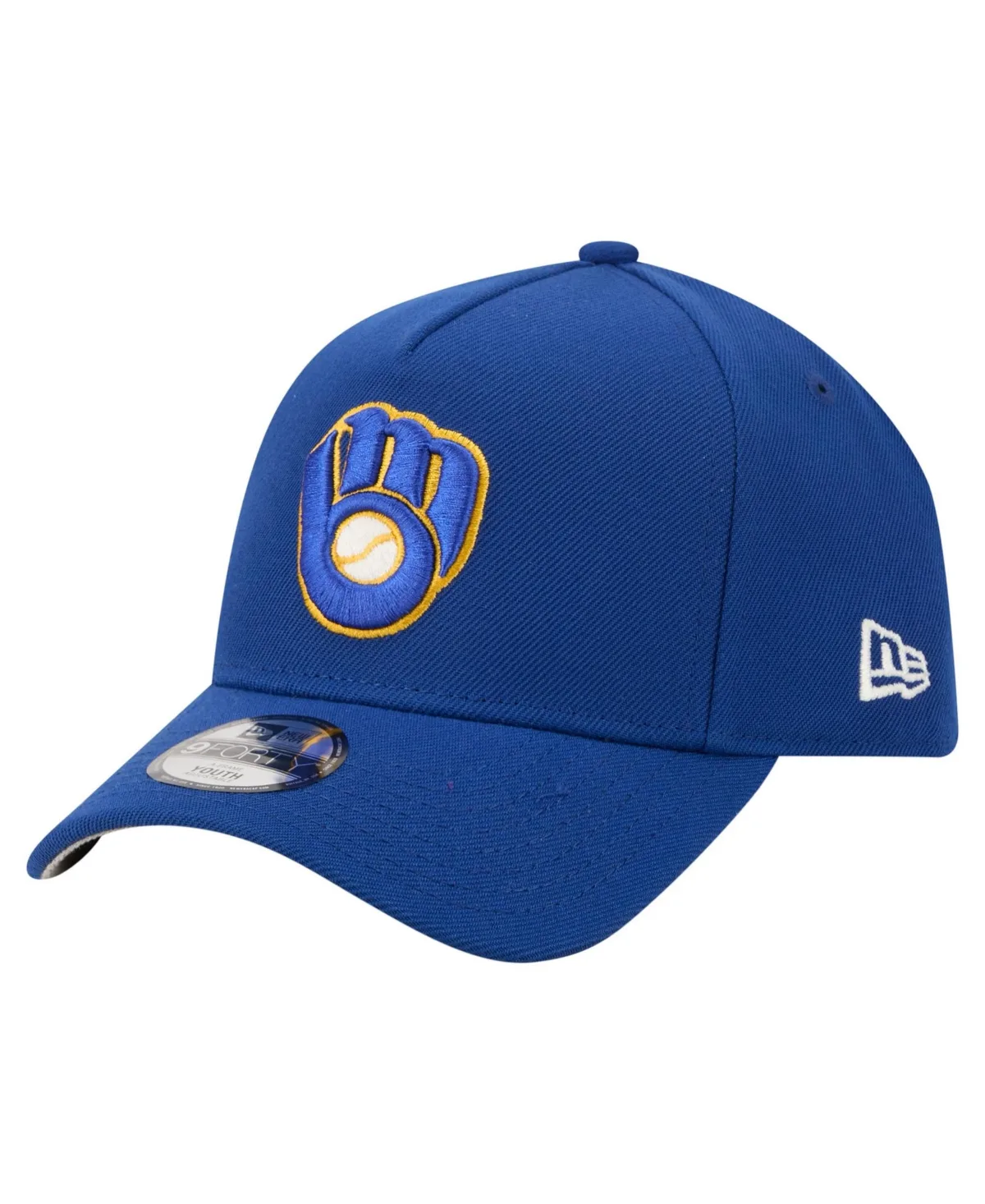 Milwaukee Brewers Cooperstown Logo 9FORTY A-Frame Baseball Cap by New Era