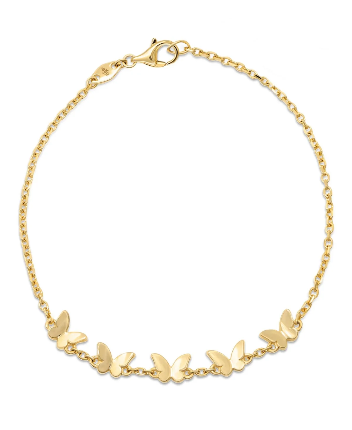 Butterfly Chain Bracelet in 14K Gold