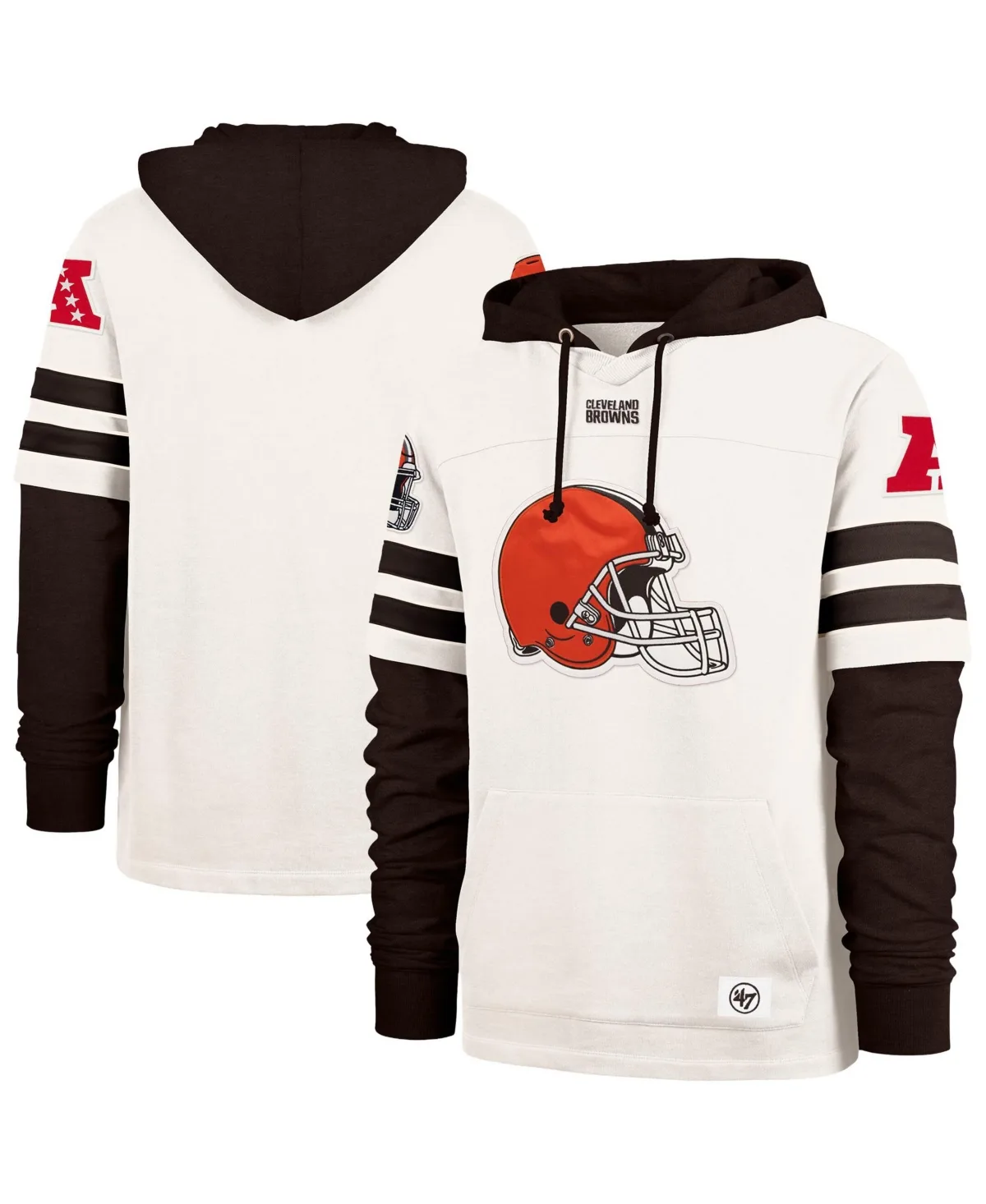 Cleveland Browns Split Zone Cornerback Duo Lacer Hoodie by 47 Brand