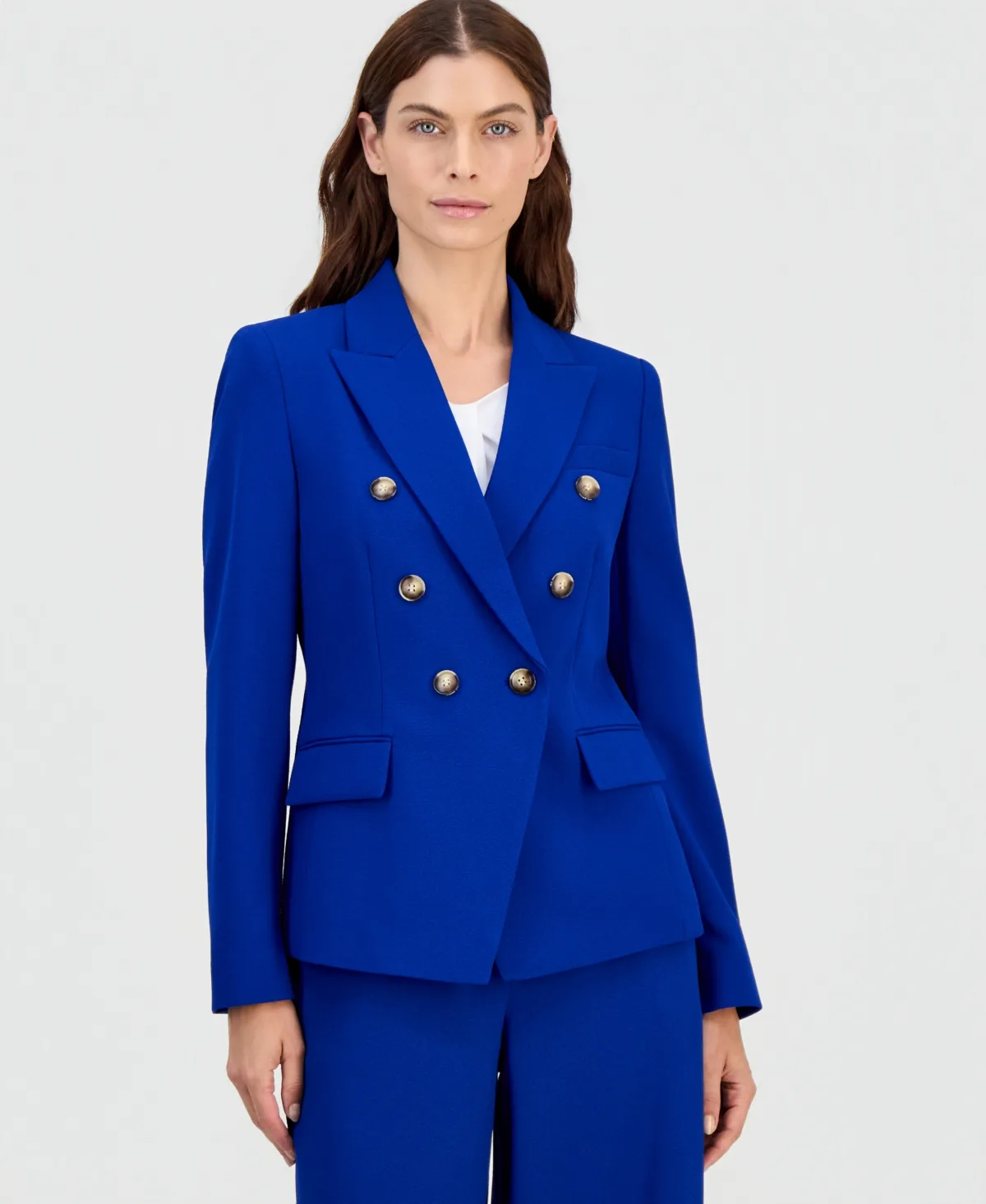 Faux Double-Breasted Blazer by Tahari