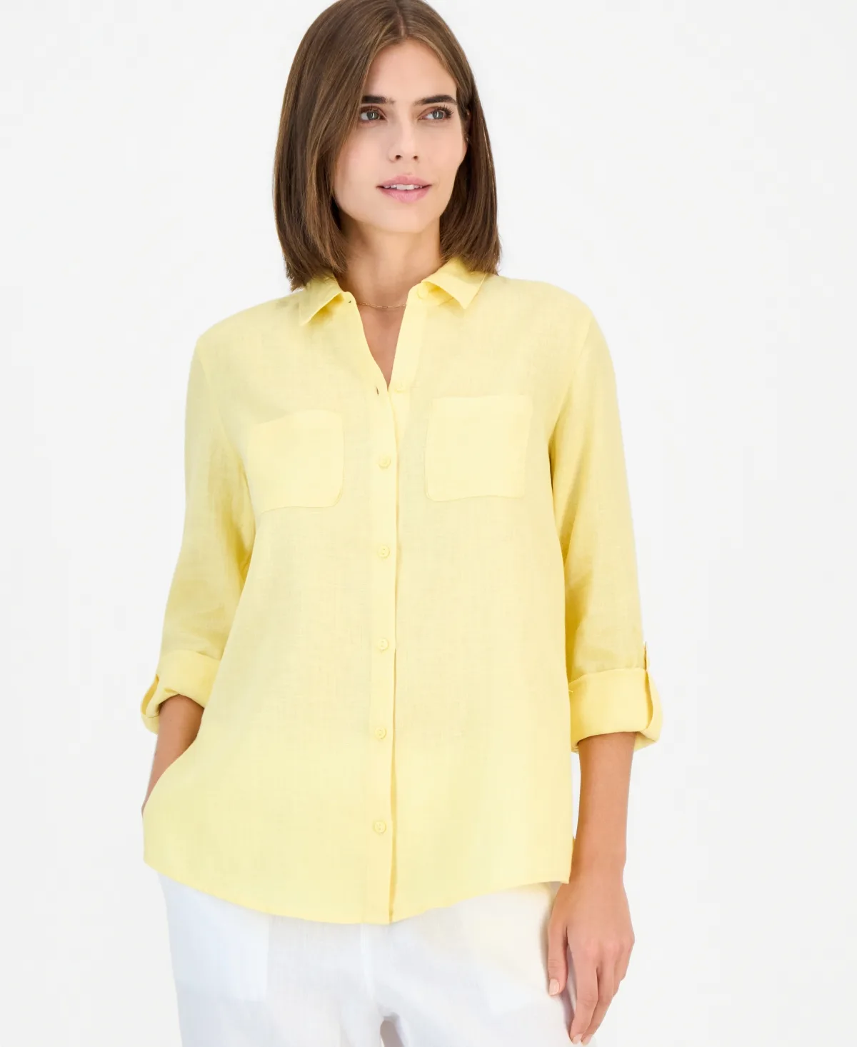 100% Linen Shirt by Charter Club
