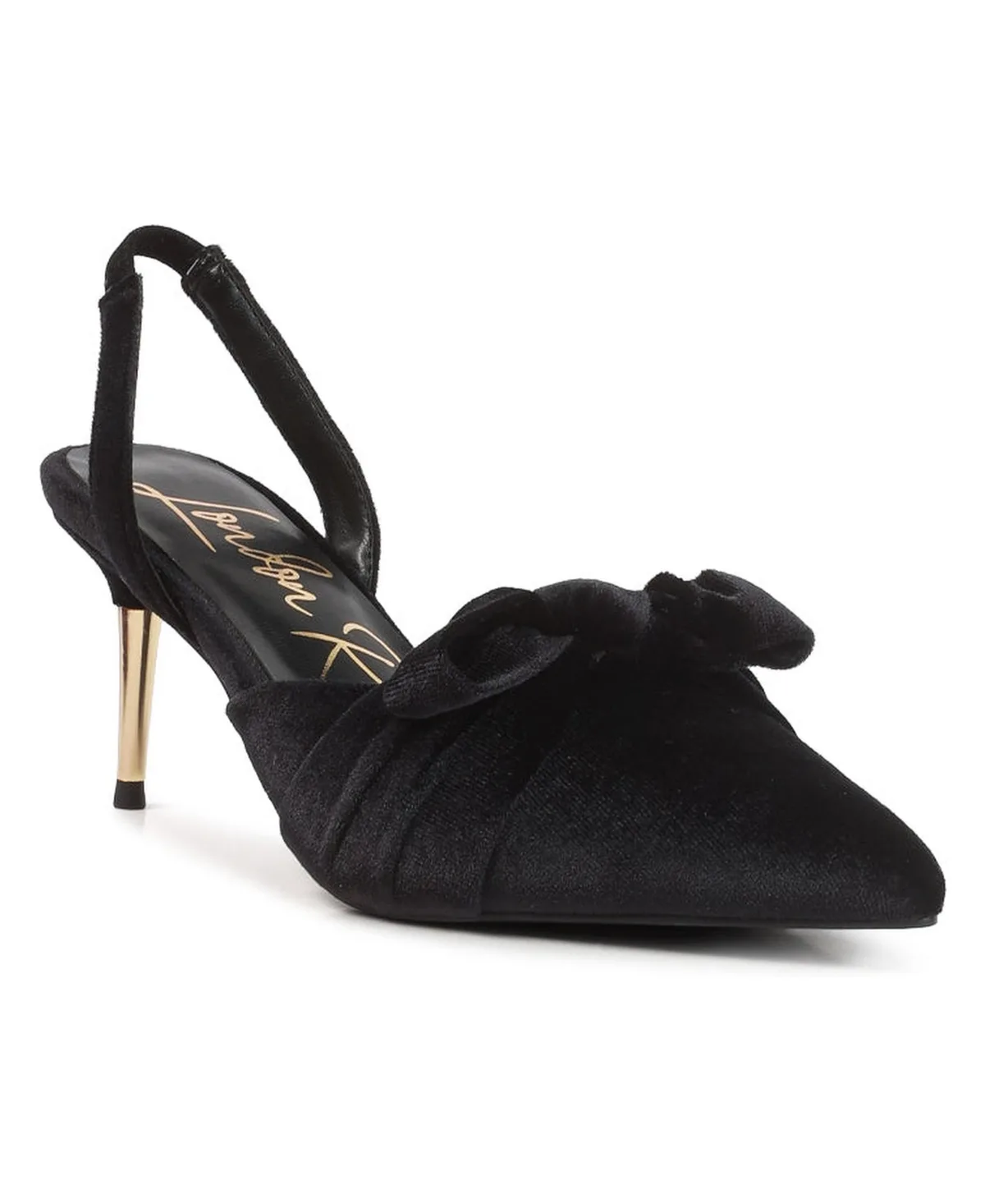 Mayfair Velvet High Heel Mule Sandals by London Rag