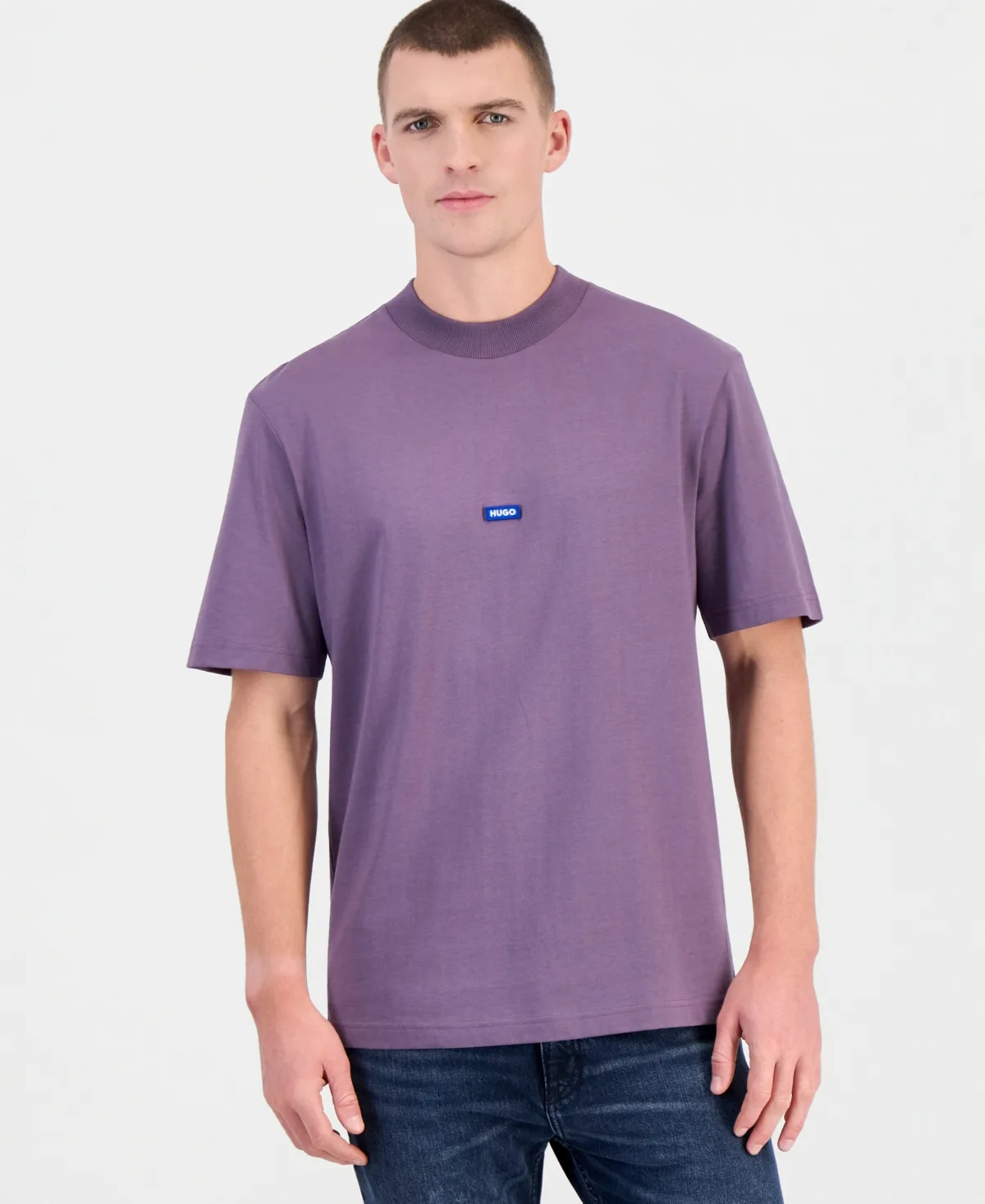 Nieros Logo Badge Crewneck T-Shirt by Hugo Boss
