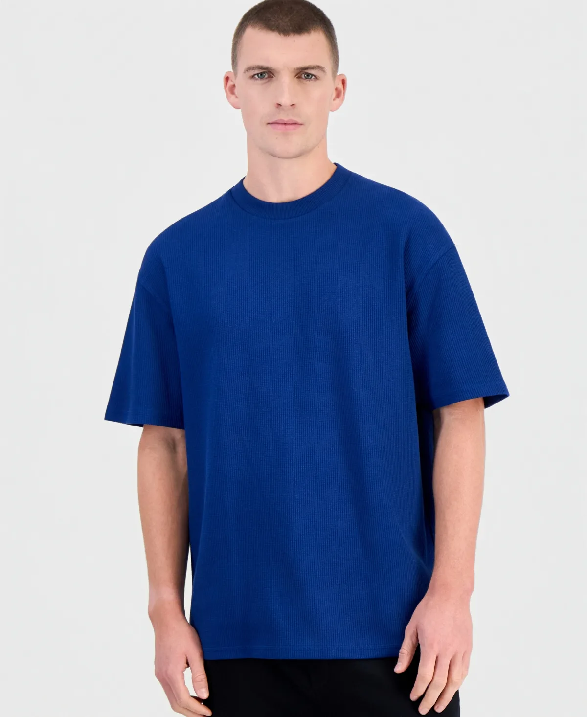 Nuwaffle Waffle-Knit Regular-Fit T-Shirt by Hugo Boss