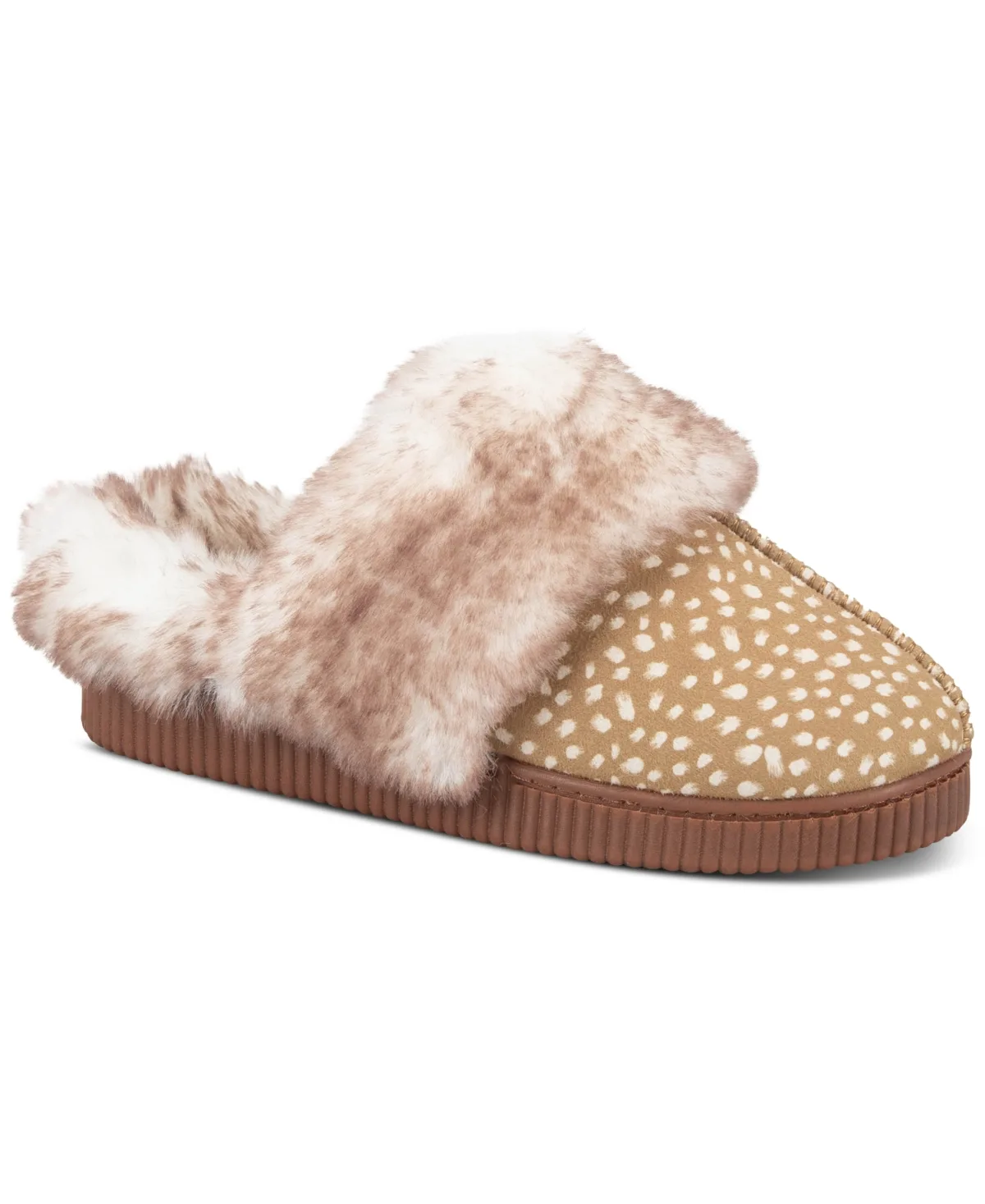 Faux Fur Memory Foam Clog Slippers