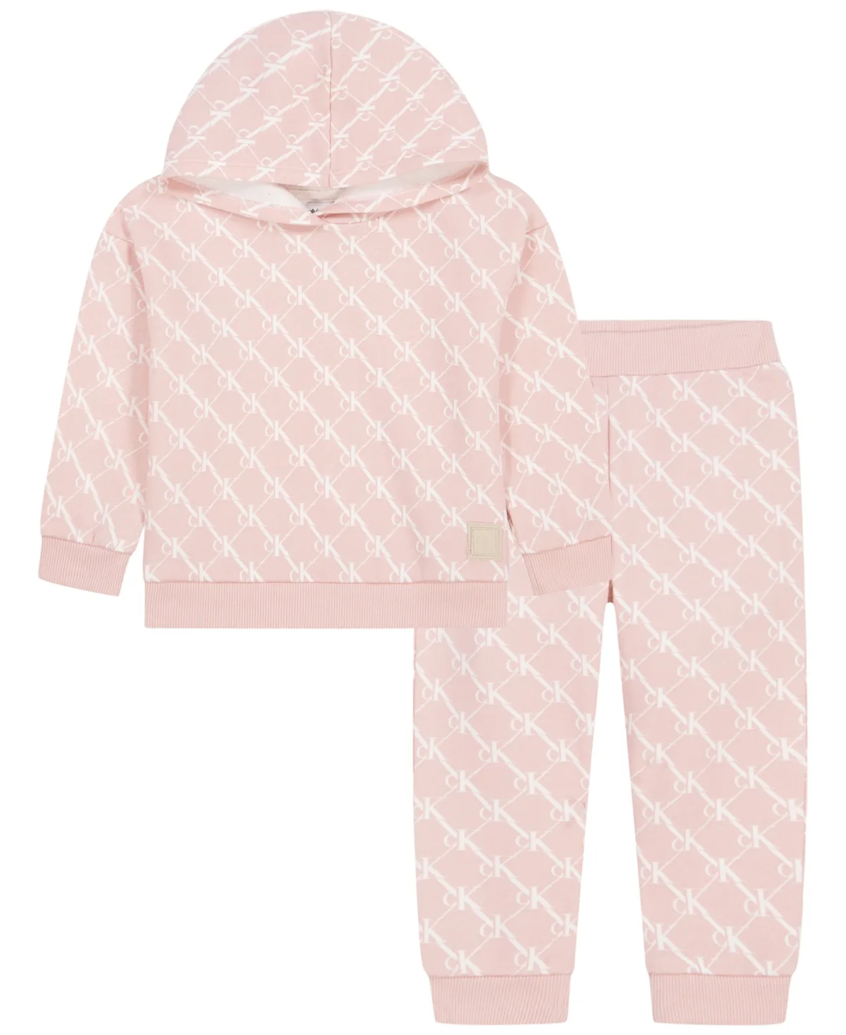 Hooded-Fleece Hoodie and Pants, 2-Piece Set by Calvin Klein