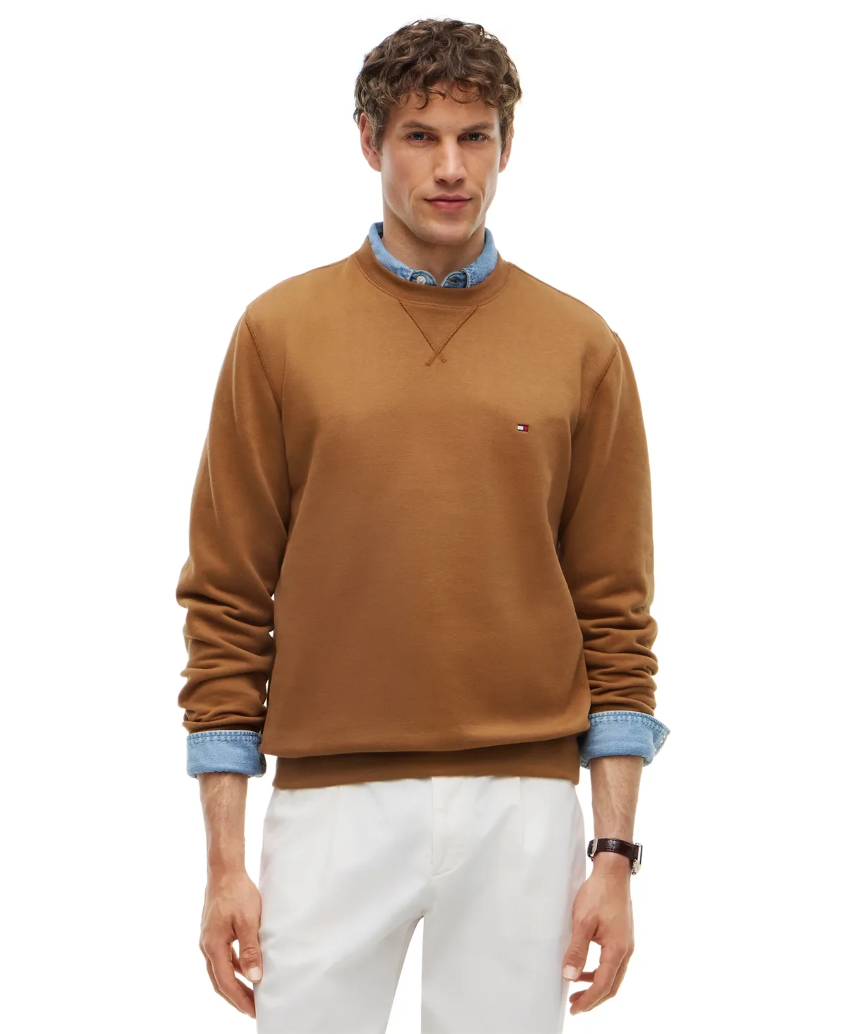 Ess Fleece Crewneck Regular-Fit Sweatshirt by Tommy Hilfiger