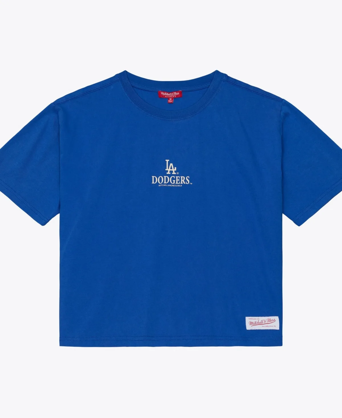 Los Angeles Dodgers Core Essentials Boxy Crop T-Shirt by Mitchell & Ness