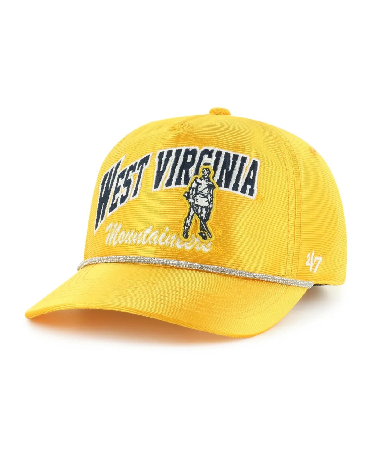West Virginia Mountaineers Retro Glitter Hitch Baseball Cap by 47 Brand