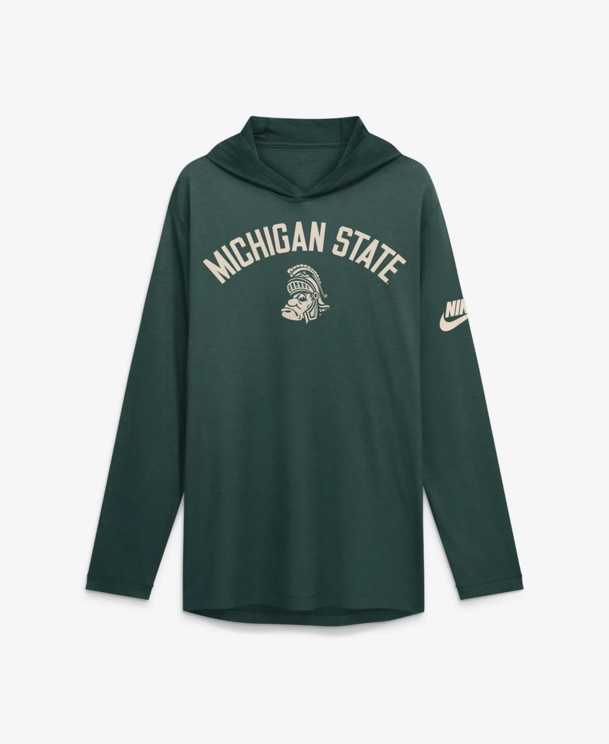 Michigan State Spartans Legacy Arch Long Sleeve Hooded Tri-Blend T-Shirt by Nike