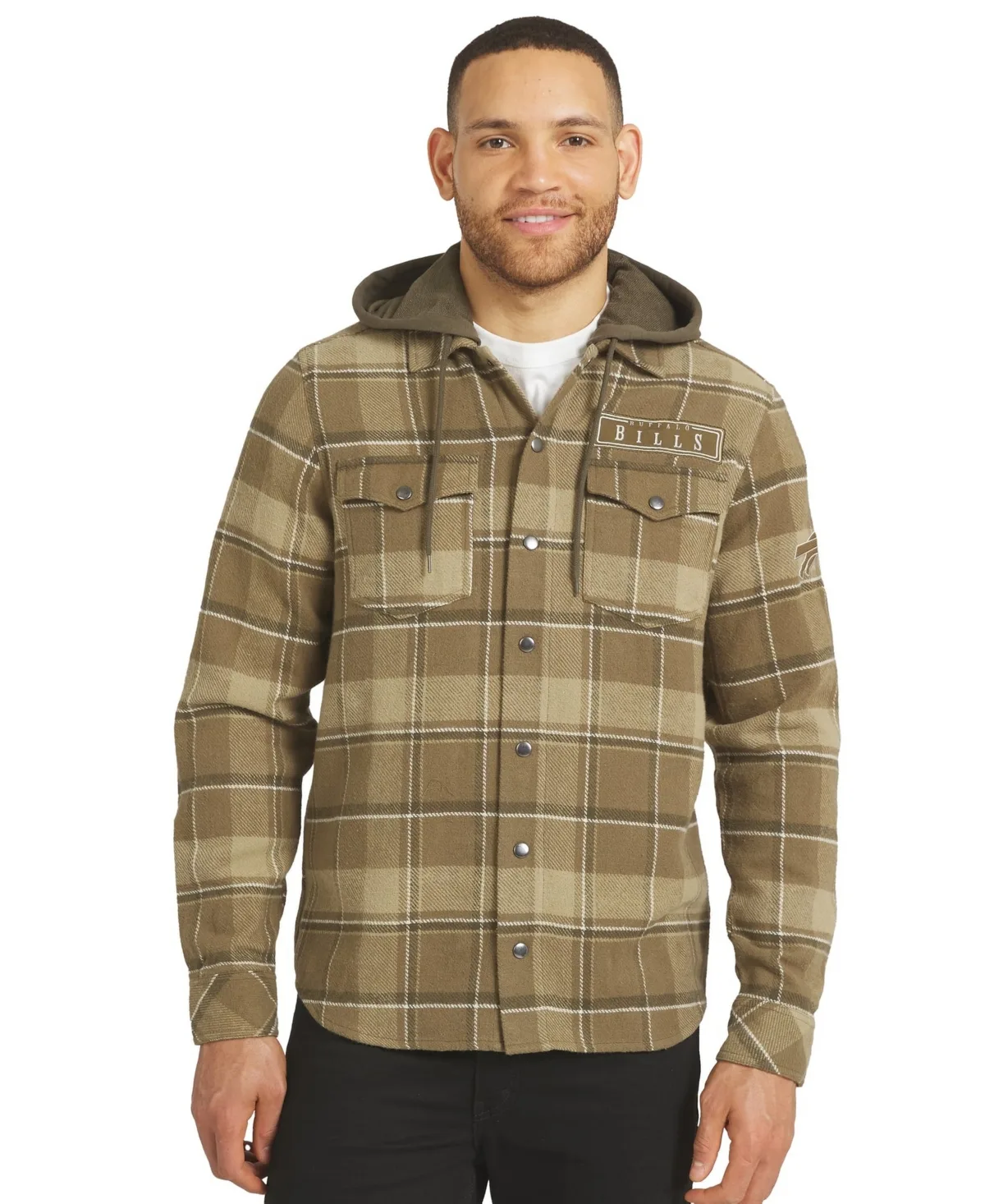 Darius Rucker Collection by Fanatics Buffalo Bills Plaid Hooded Shirt Jacket by Fanatics