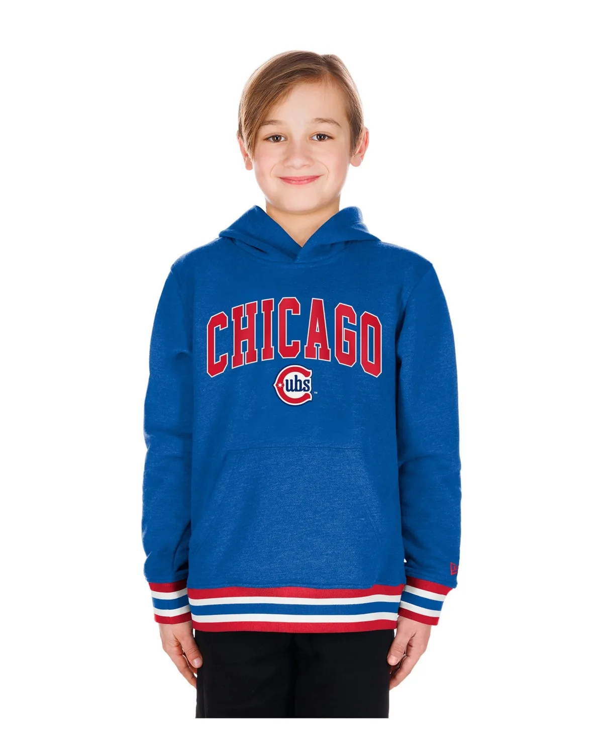 Chicago Cubs Knit Trim Pullover Hoodie by New Era