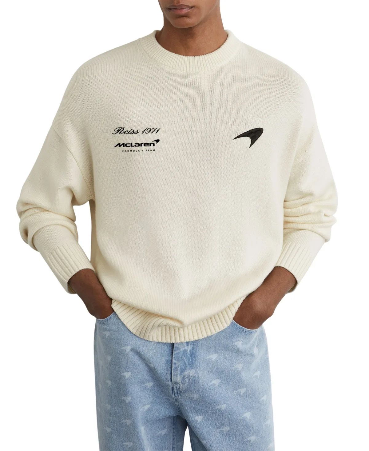 Maddox Merino Wool McLaren Racing Crewneck Sweater by Reiss
