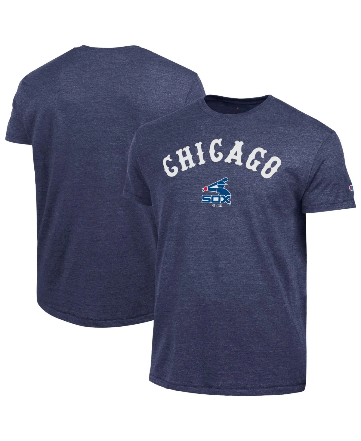 Chicago White Sox Cooperstown Wordmark Lockup Tri-Blend Crew Neck T-Shirt by Champion