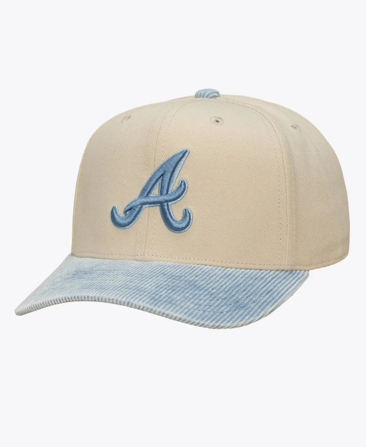 Atlanta Braves Corduroy Pro Crown Snapback Baseball Cap by Mitchell & Ness