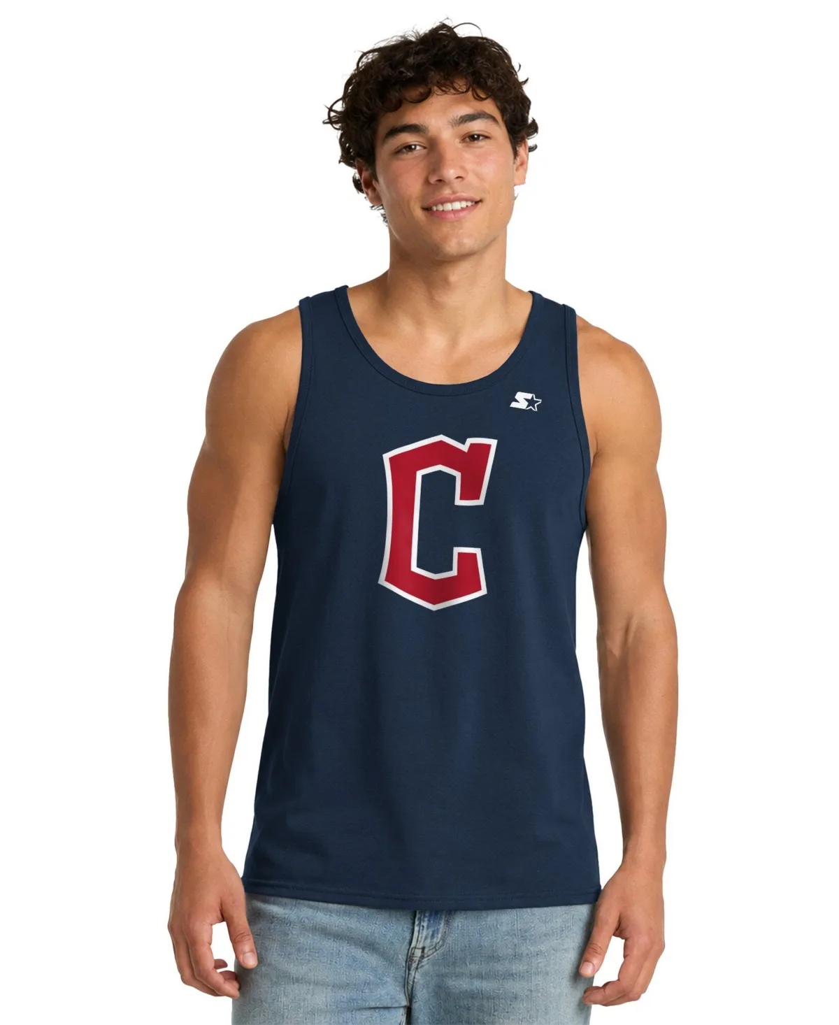 Cleveland Guardians Screen Print Classic-Fit Tank Top by Starter