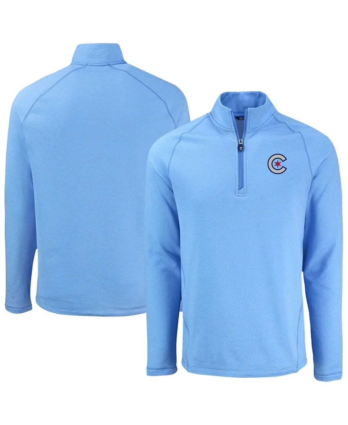 Chicago Cubs Peshastin Eco Fleece Raglan Quarter-Zip Sweatshirt by Cutter & Buck