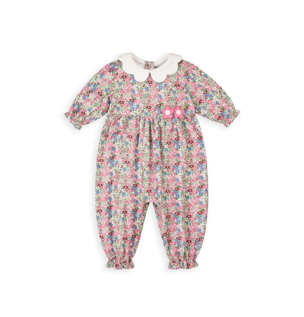 Knit Longall with Flowers Jumpsuit by Florence Eiseman