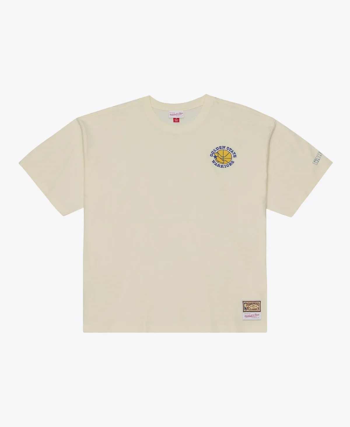 Golden State Warriors Heritage Hues Oversized Rib-Knit Crewneck T-Shirt by Mitchell & Ness