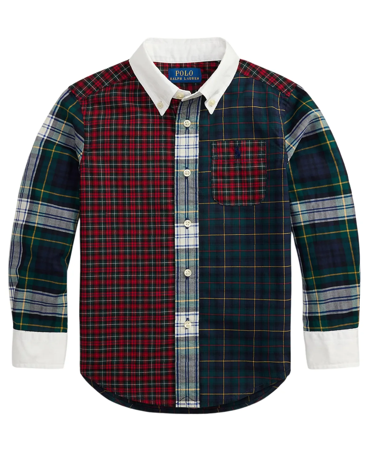Plaid Long-Sleeve Poplin Fun Shirt by Polo Ralph Lauren