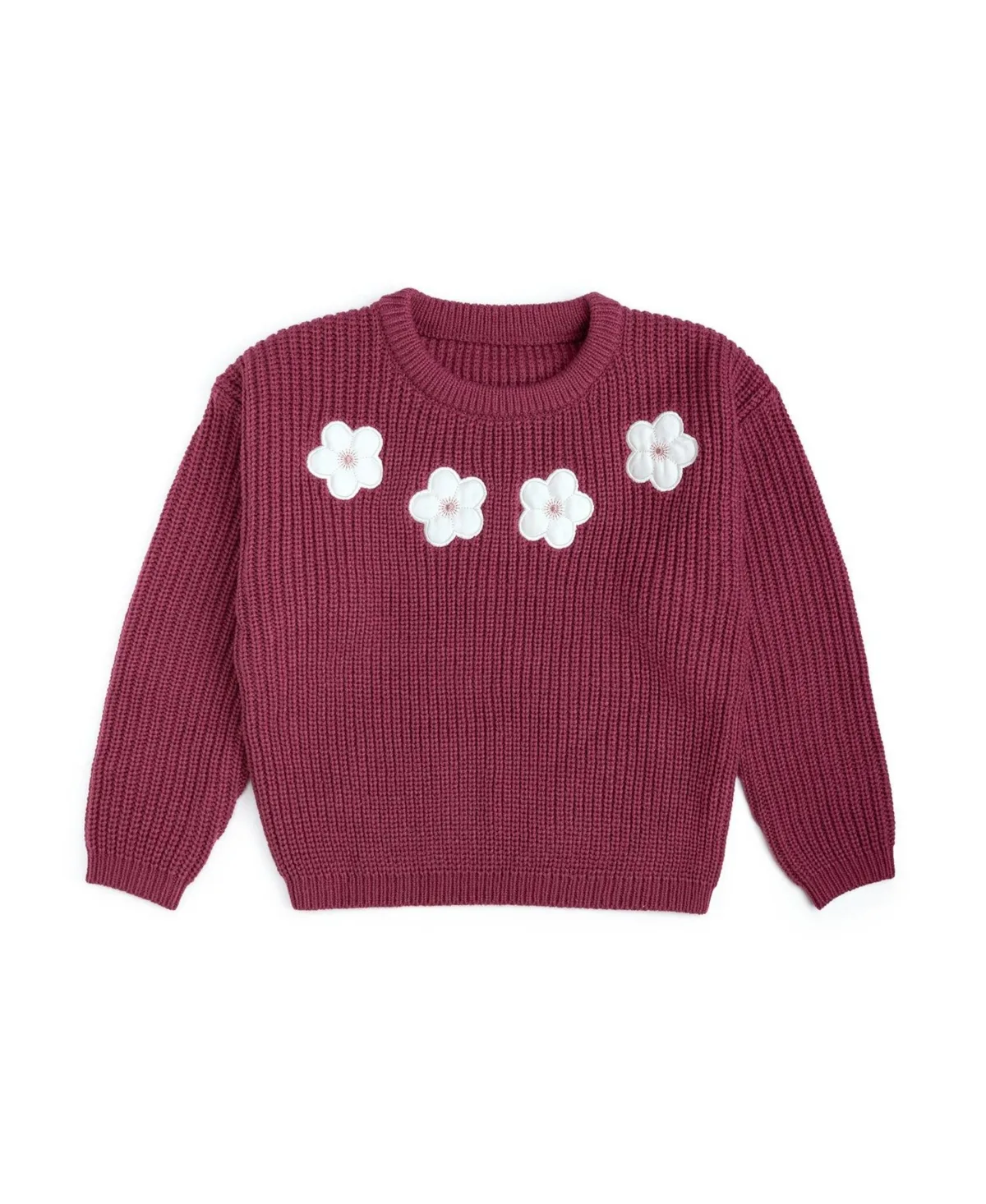 Floral Applique Sweater by Sweet Wink