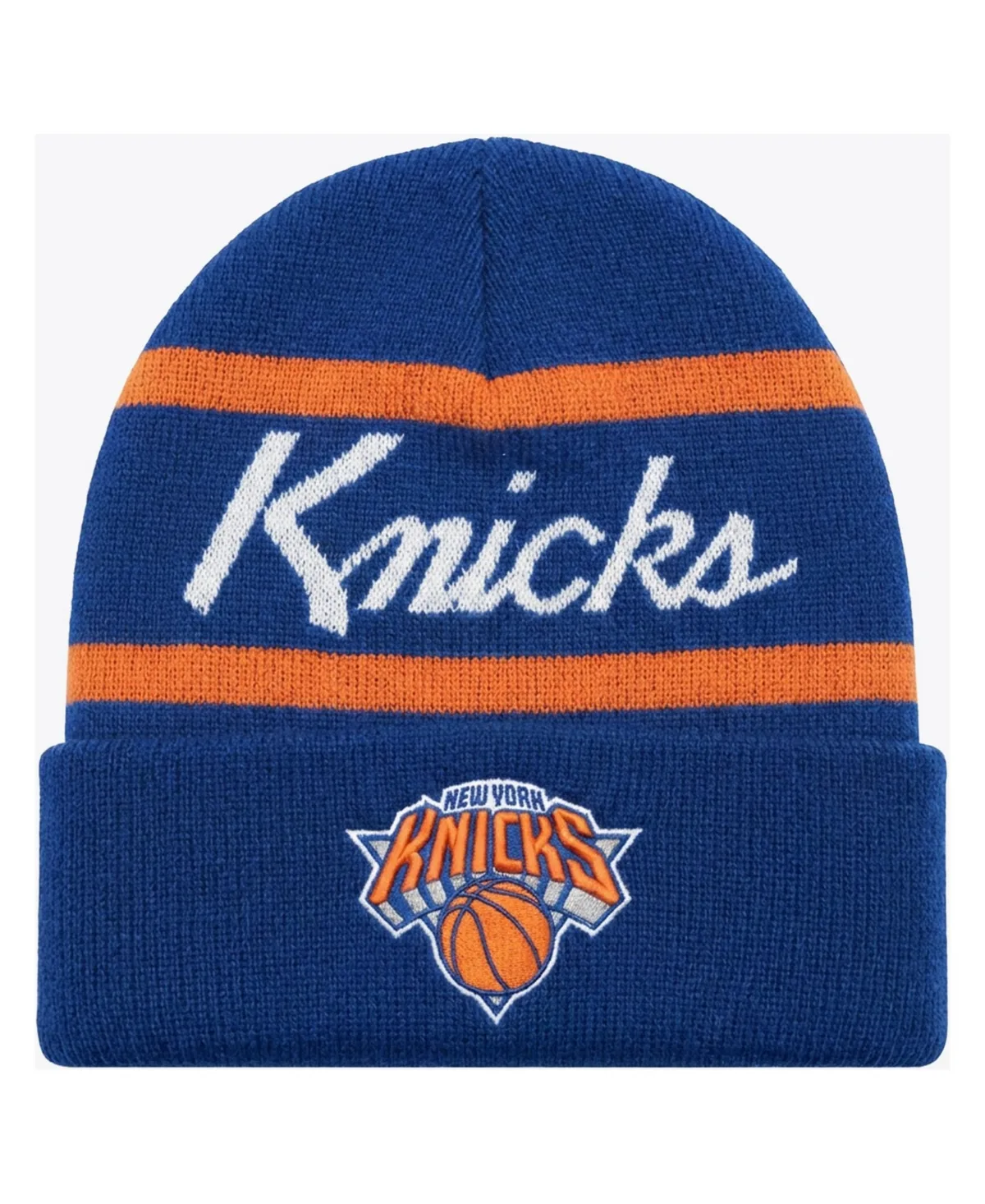 New York Knicks Head Coach Cuffed Knit Beanie by Mitchell & Ness