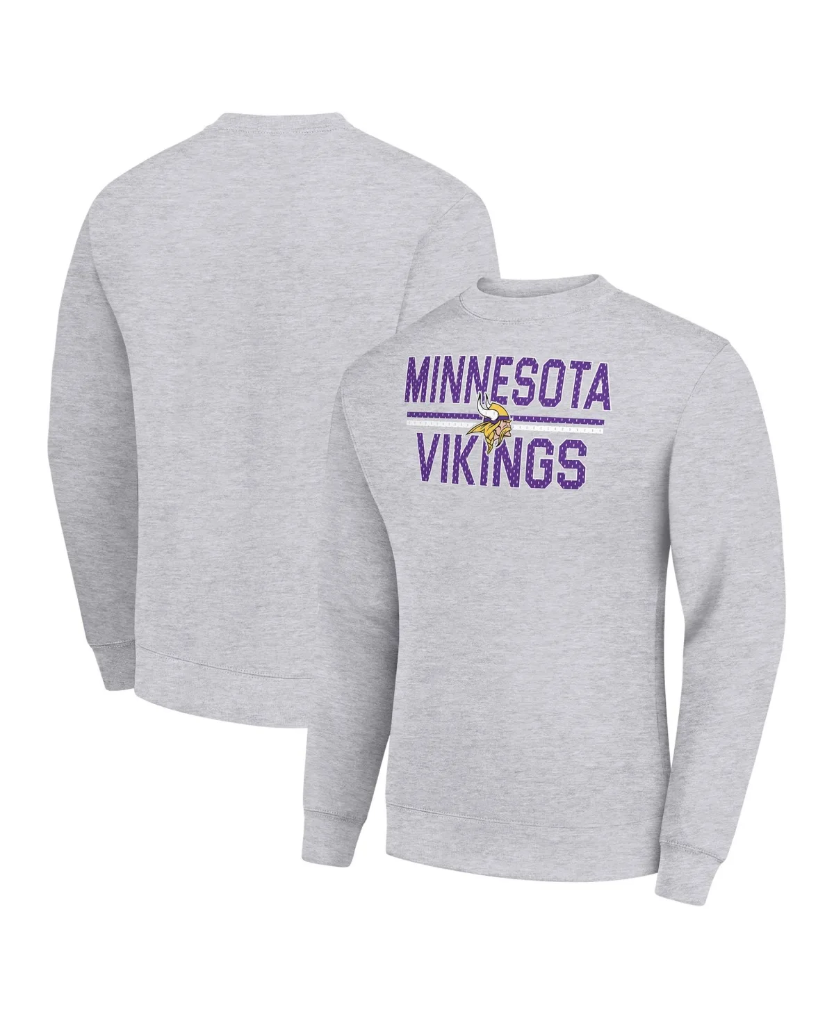Minnesota Vikings Graphic Crewneck Pullover Sweatshirt by Starter