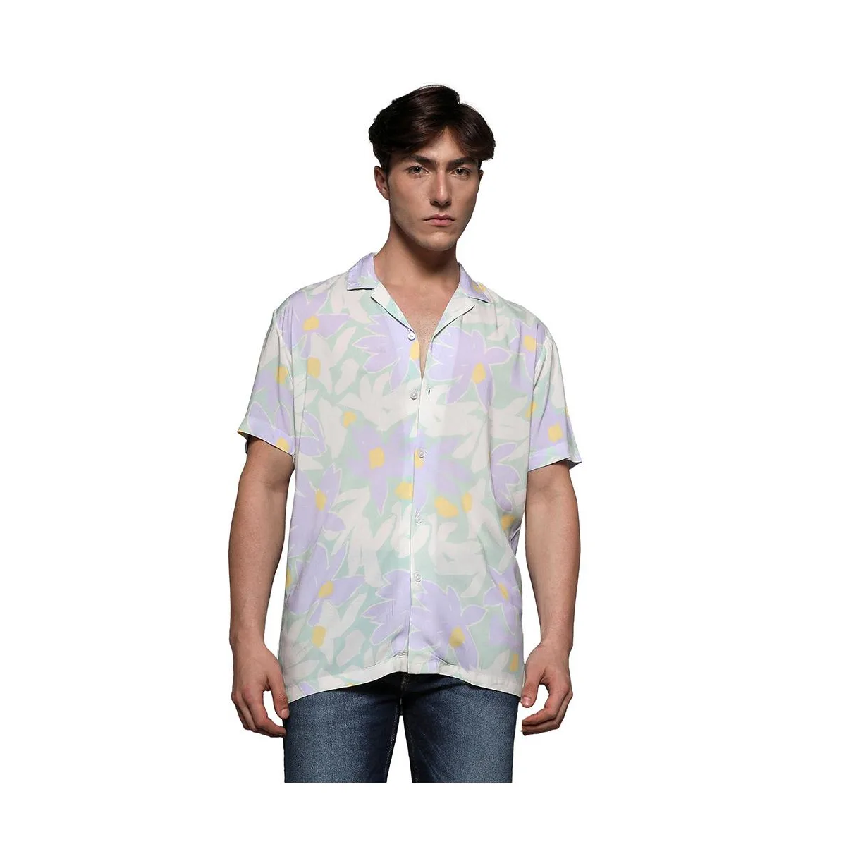 EcoLiva Pastel Flora Shirt by Campus Sutra