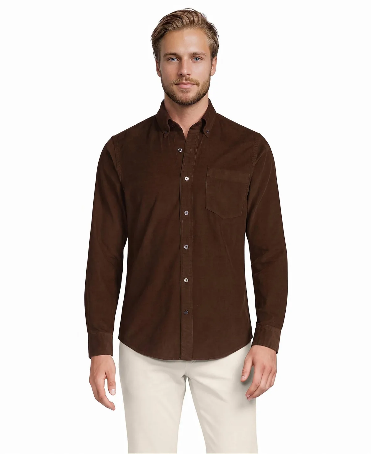 Pinwale Corduroy Shirt by Lands' End