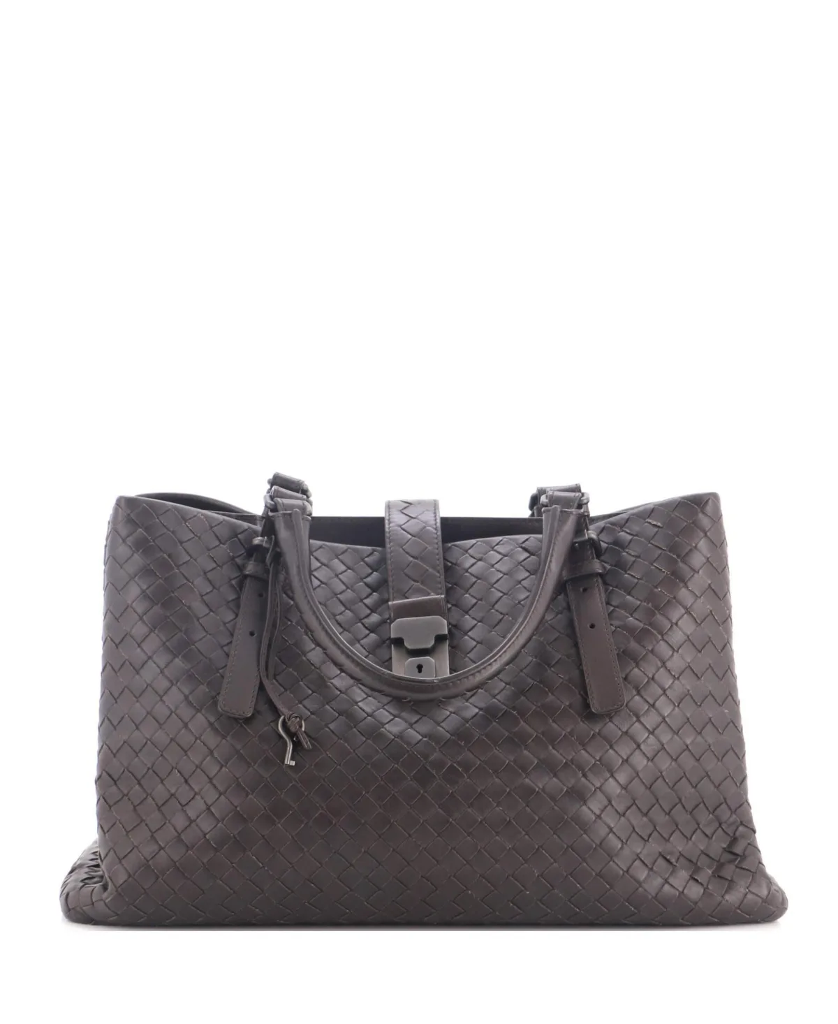 Pre-Owned Medium Roma Bag Intrecciato Nappa