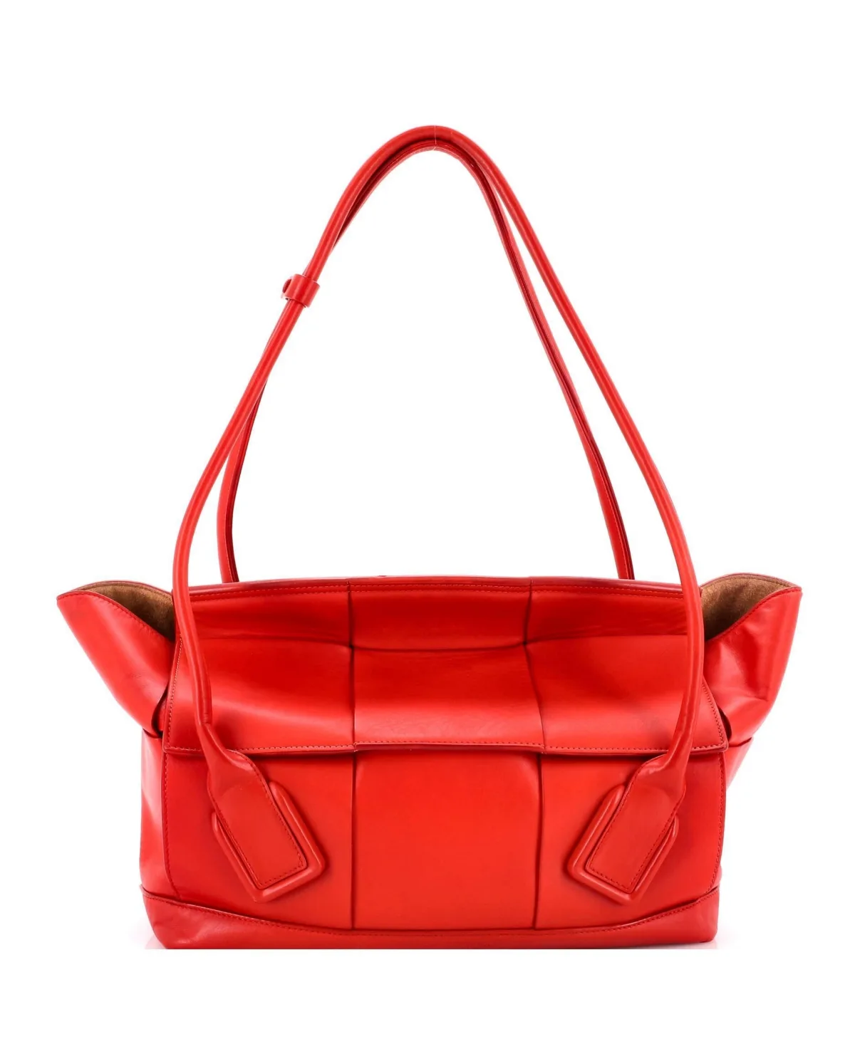 Pre-Owned Medium Arco Bag Maxi Intrecciato Leather by Bottega Veneta
