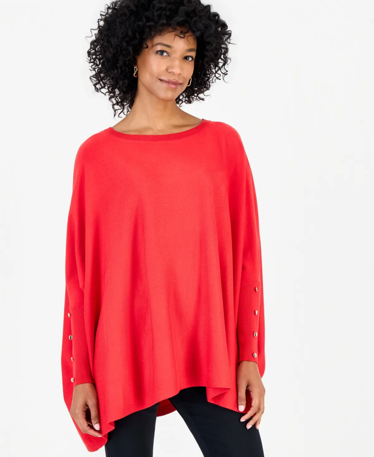 Boatneck Poncho Sweater