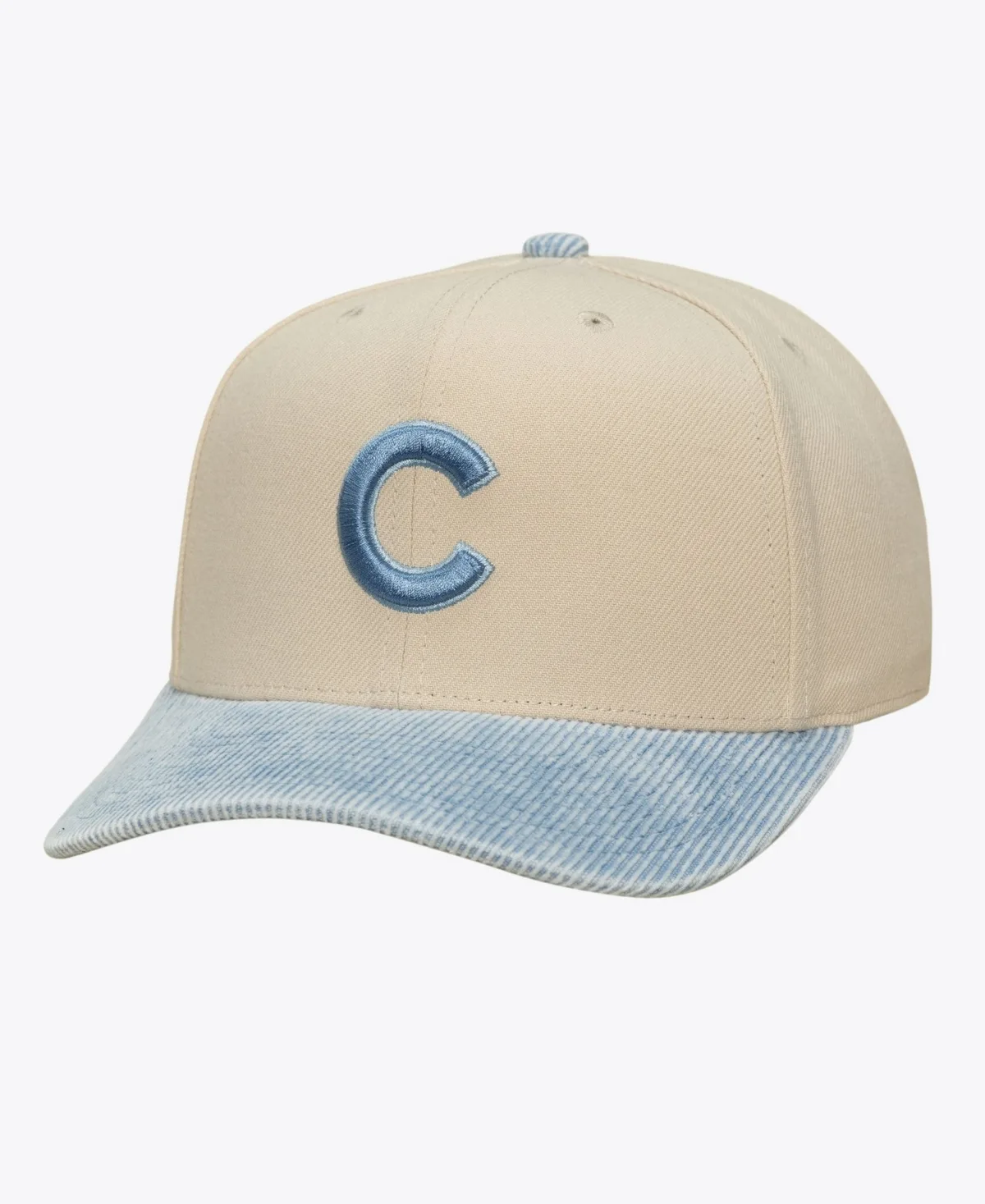 Chicago Cubs Corduroy Snapback Pro Crown Baseball Cap by Mitchell & Ness