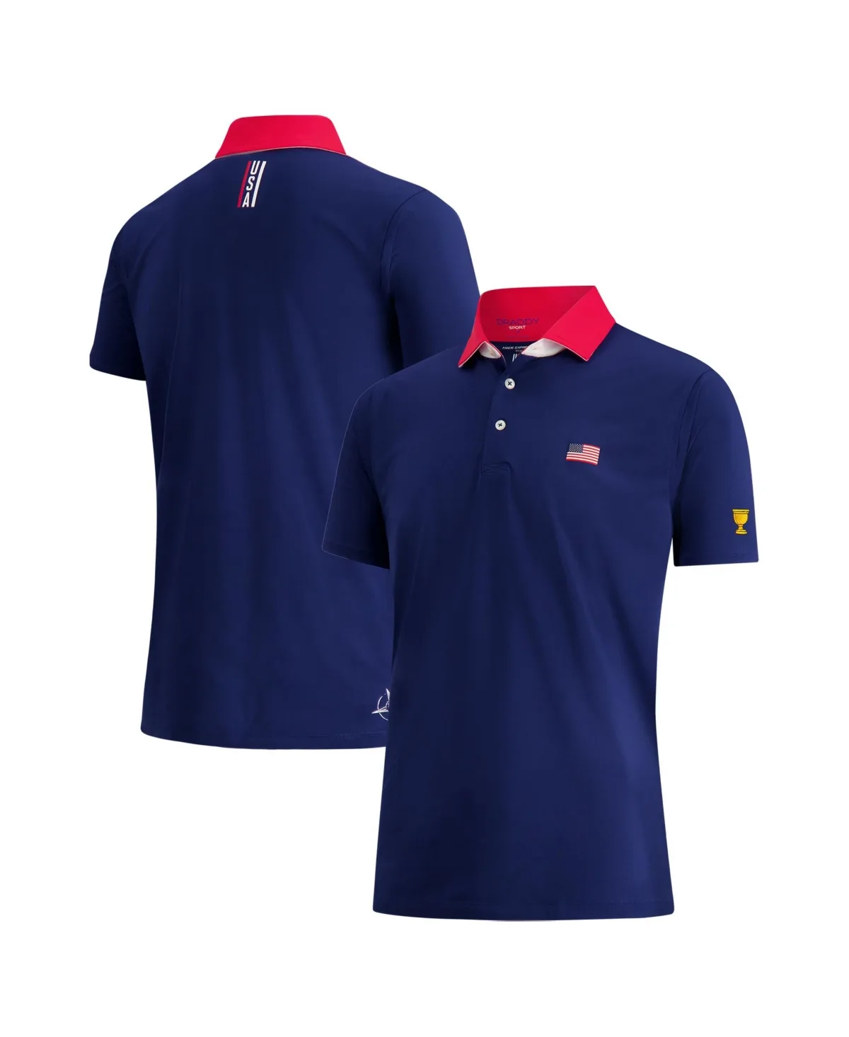 Team Usa 2026 Presidents Cup Cb Four-Way Stretch Polo Shirt by B Draddy
