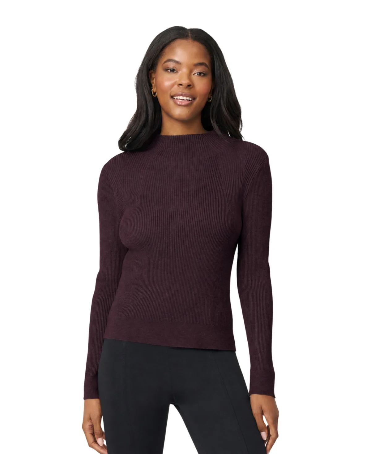 Melissa Paige Mock-Neck Rib-Knit Sweater by PAIGE