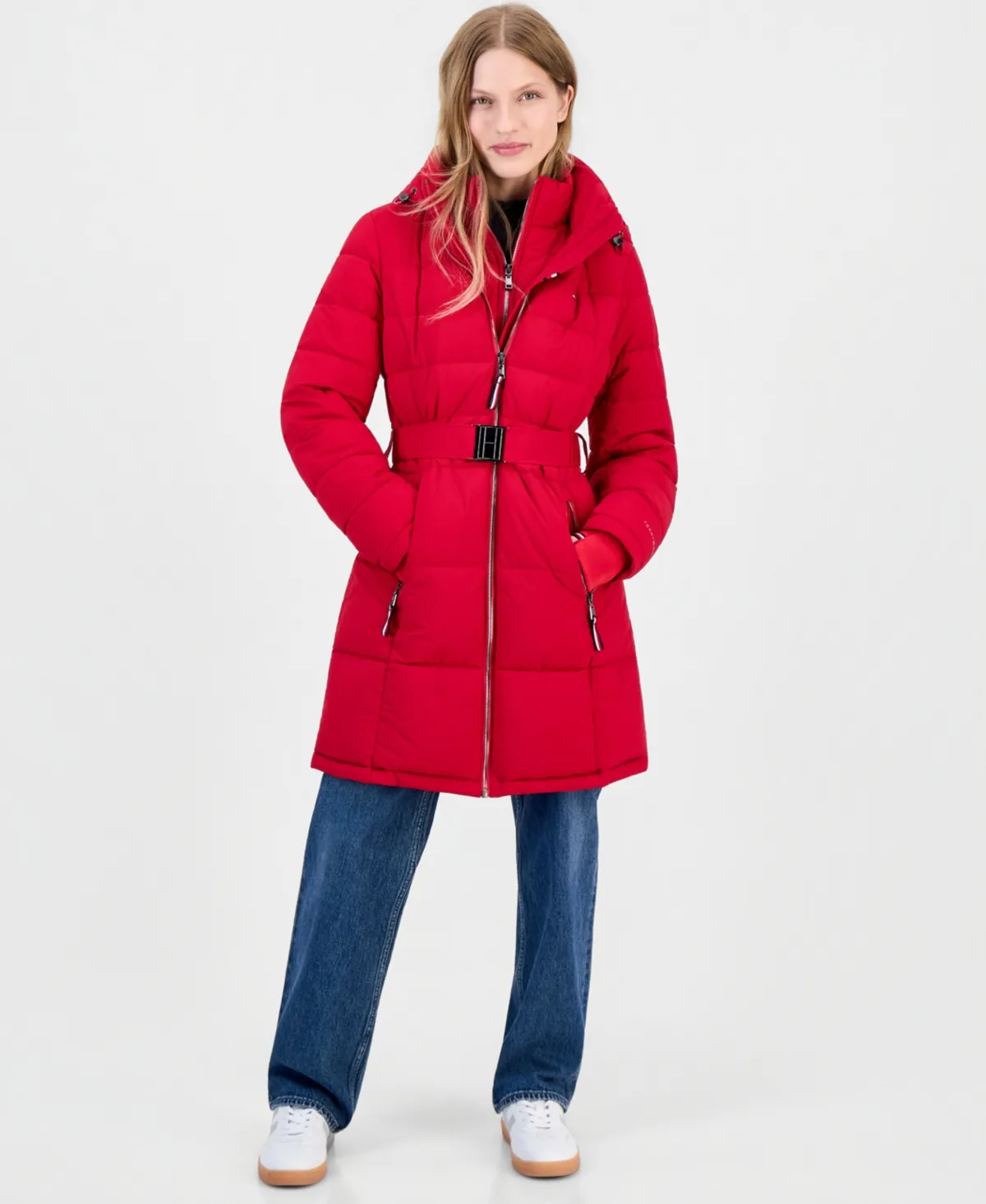 Hooded Puffer Bibbed Coat by Tommy Hilfiger